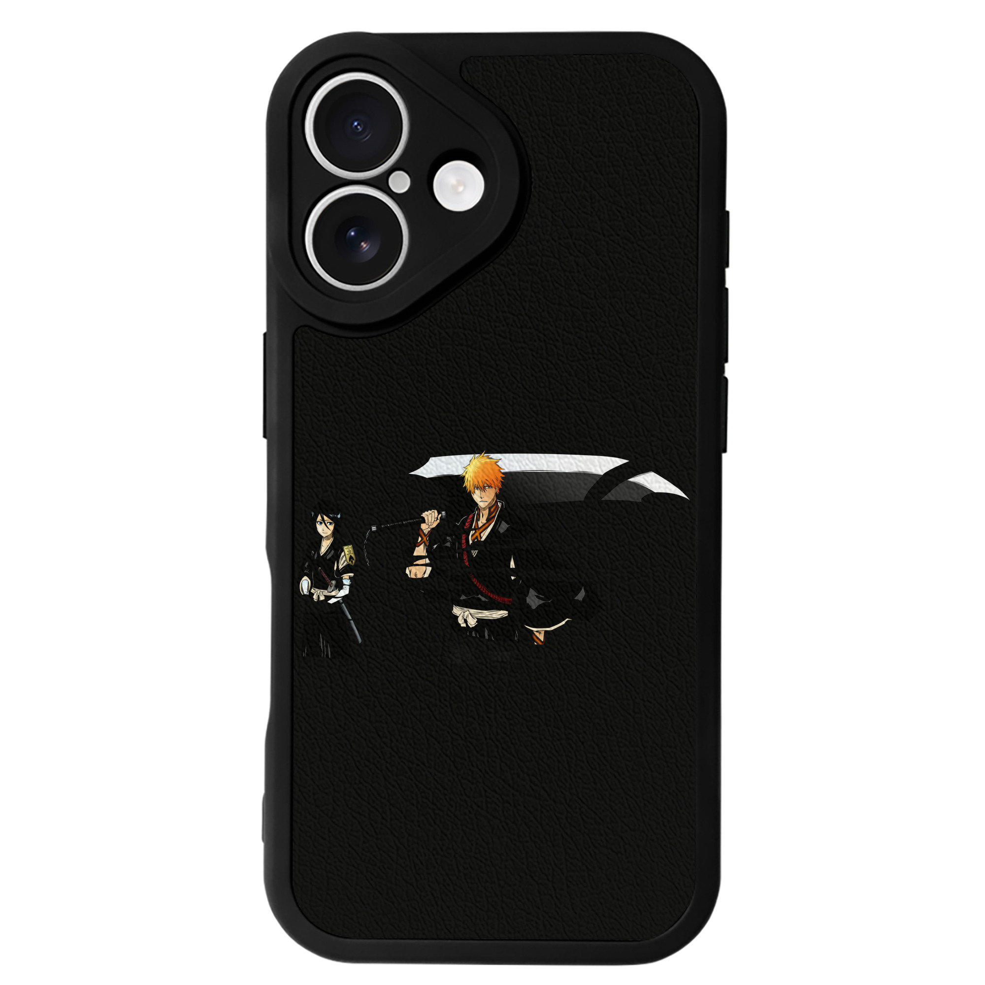 ブリーチ 黒崎一護（くろさき いちご）BLEACH Kurosaki Ichigo 【iPhone 16シリーズ対応】シリコンスマホケース（レザー調） 材質：シリコン